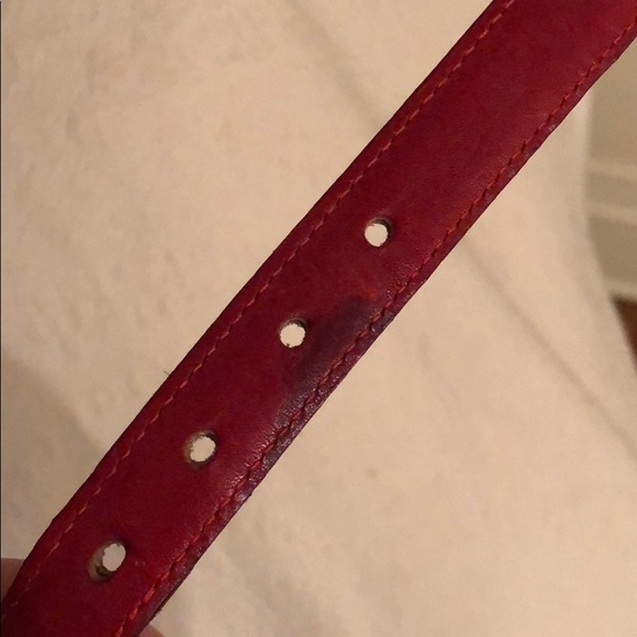 Coach Red Leather Belt